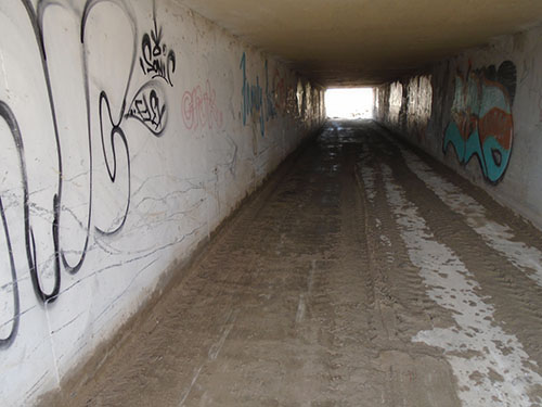 tunnel clean after a homeless encampment cleanup