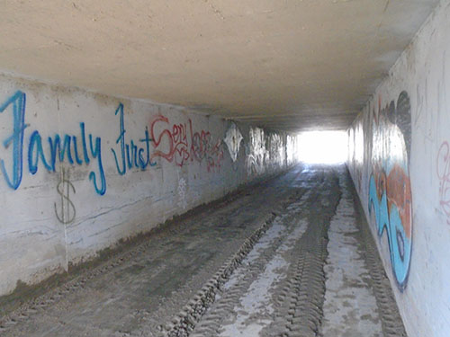 tunnel clean after a homeless encampment cleanup