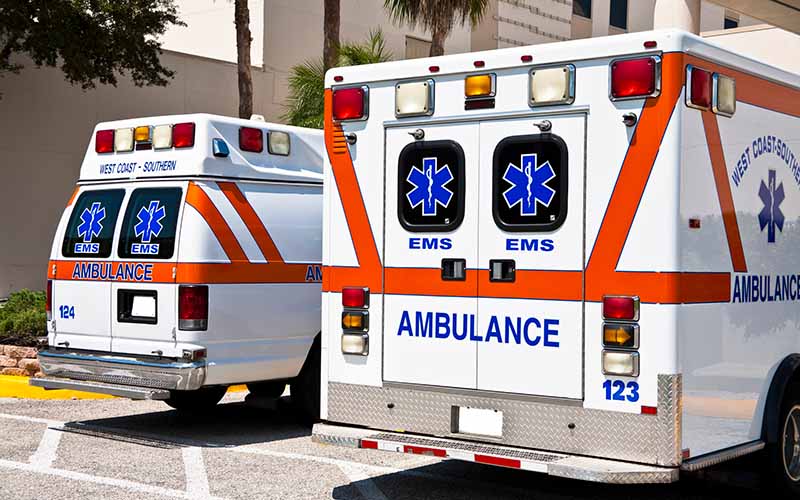 two ambulances