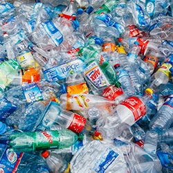 plastic bottles from a hoard