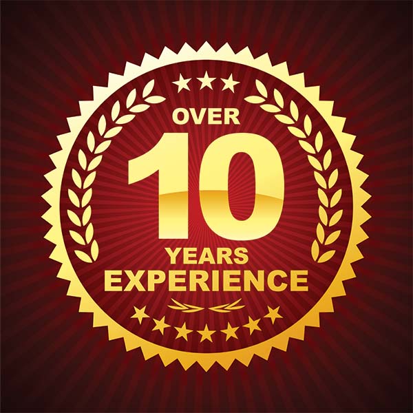 Bio SoCal over 10 Years Experience Badge