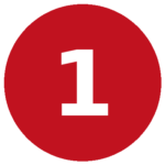 number 1 inside a red cicle