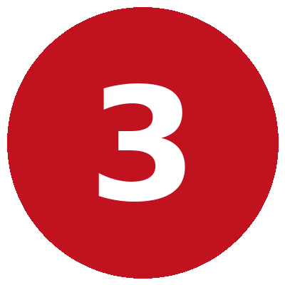 number 3 inside a red cicle