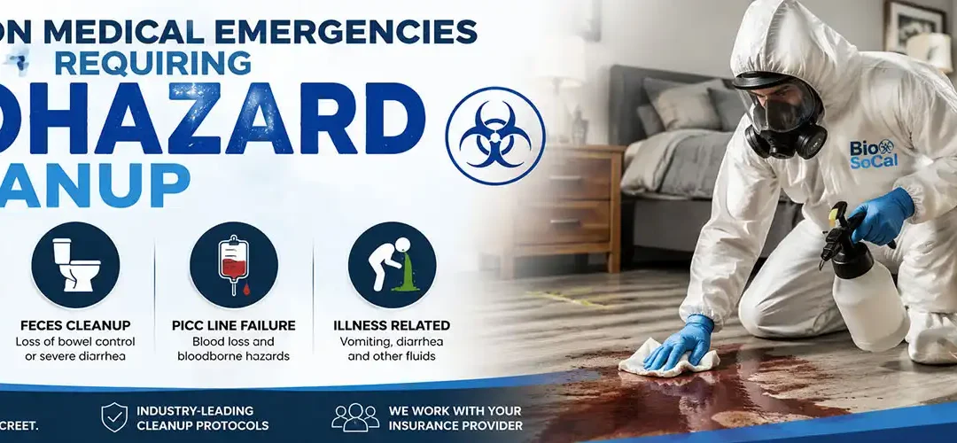 medical emergencies that require biohazard cleanup